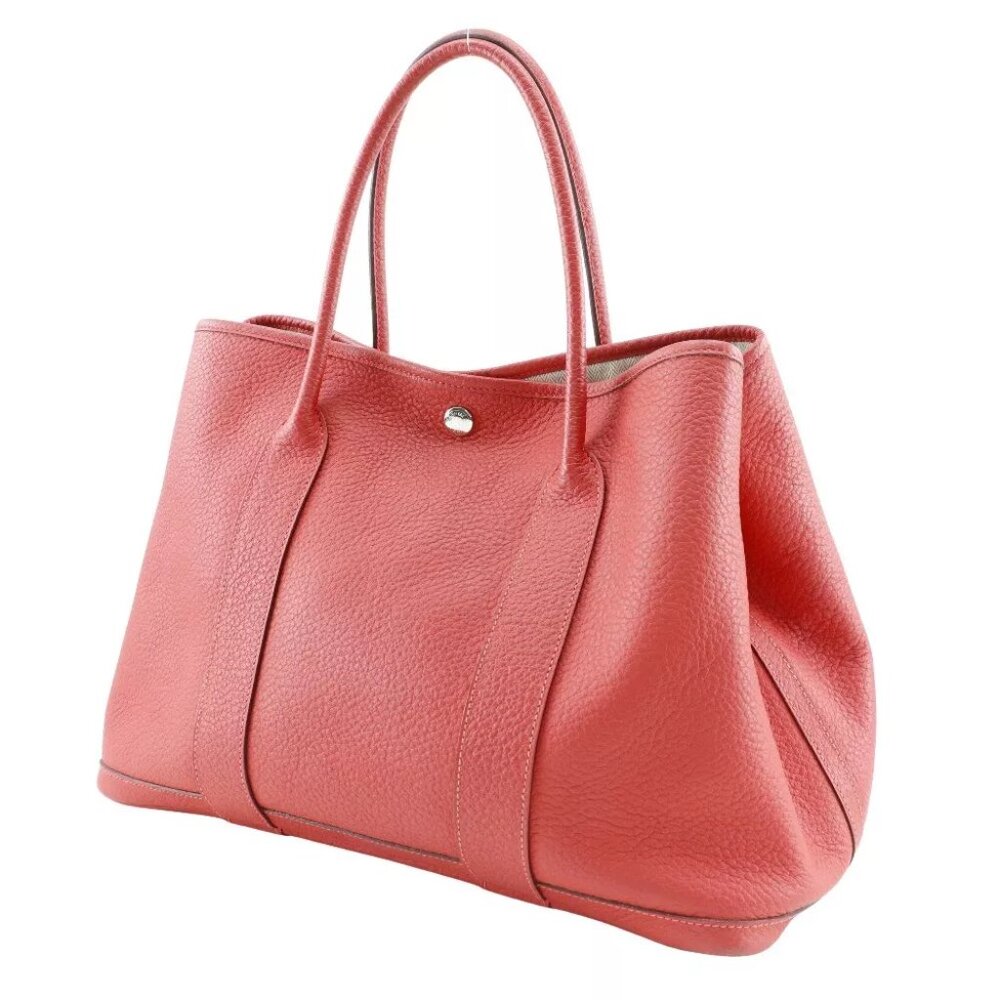 HERMES Garden party PM Tote Bag Red Negonda Women - Picture 6 of 12